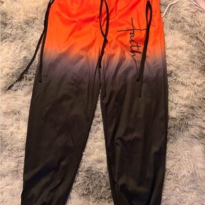 Gradient Joggers with 'Faith' Script
